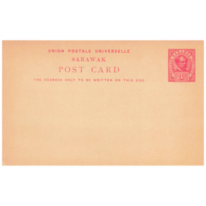 Sarawak 1897 3c carmine p.s. card (ISC P1)