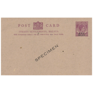 BMA 1945 4c purple p.s. card (ISC P2)